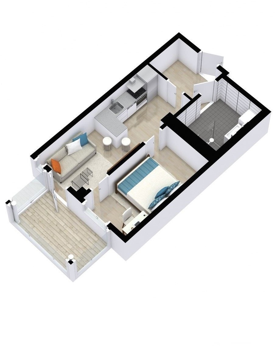 3D plantegning Galleribilde