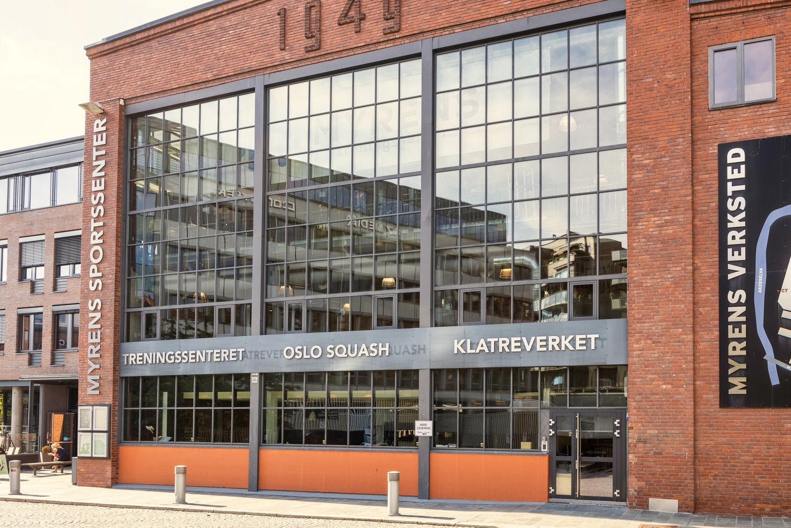 Et meget spennende treningssenter "Myrens" med bl.a. Oslos beste klatrevegg. Galleribilde