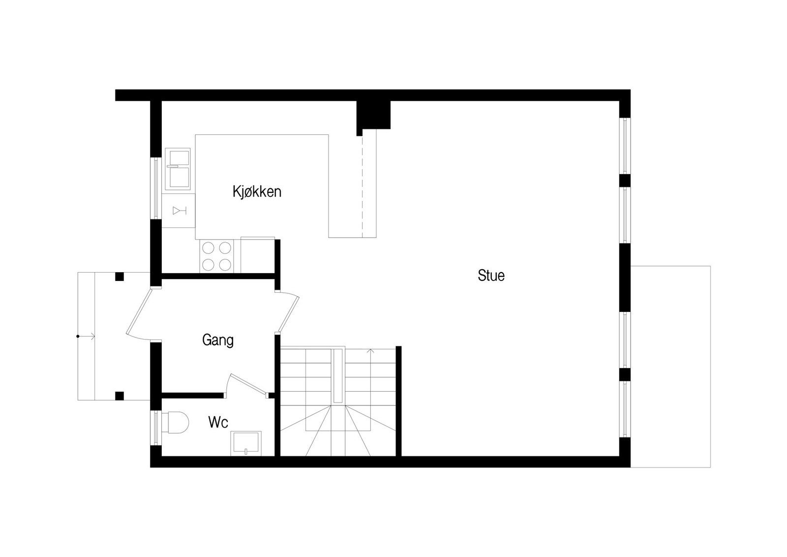 Plantegning 1.etasje. Galleribilde