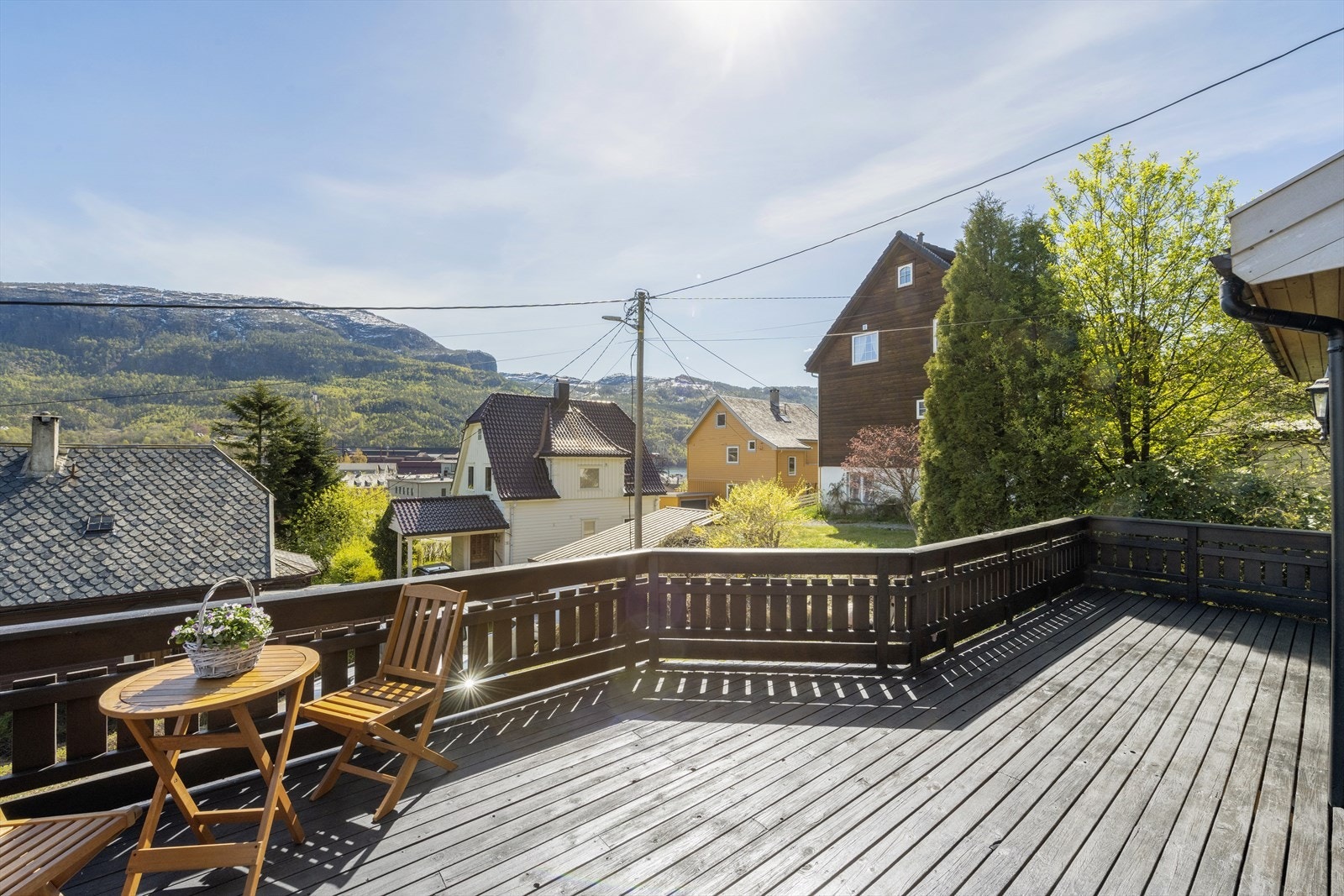 Terrasse med utgang fra stue Galleribilde