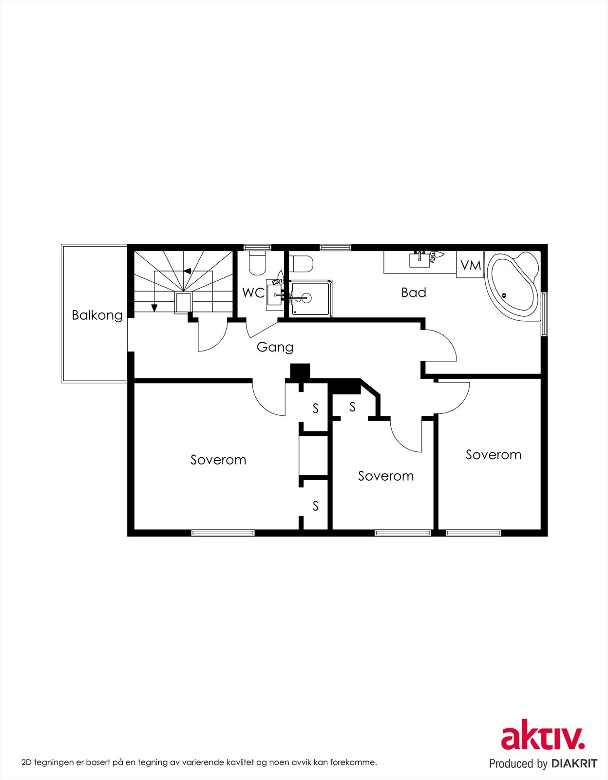 Plantegning 2. etasje Galleribilde