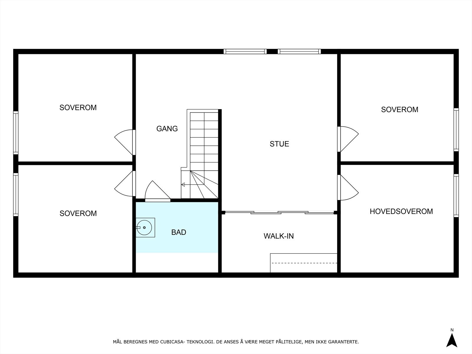 Plantegning, 2. etasje. Galleribilde