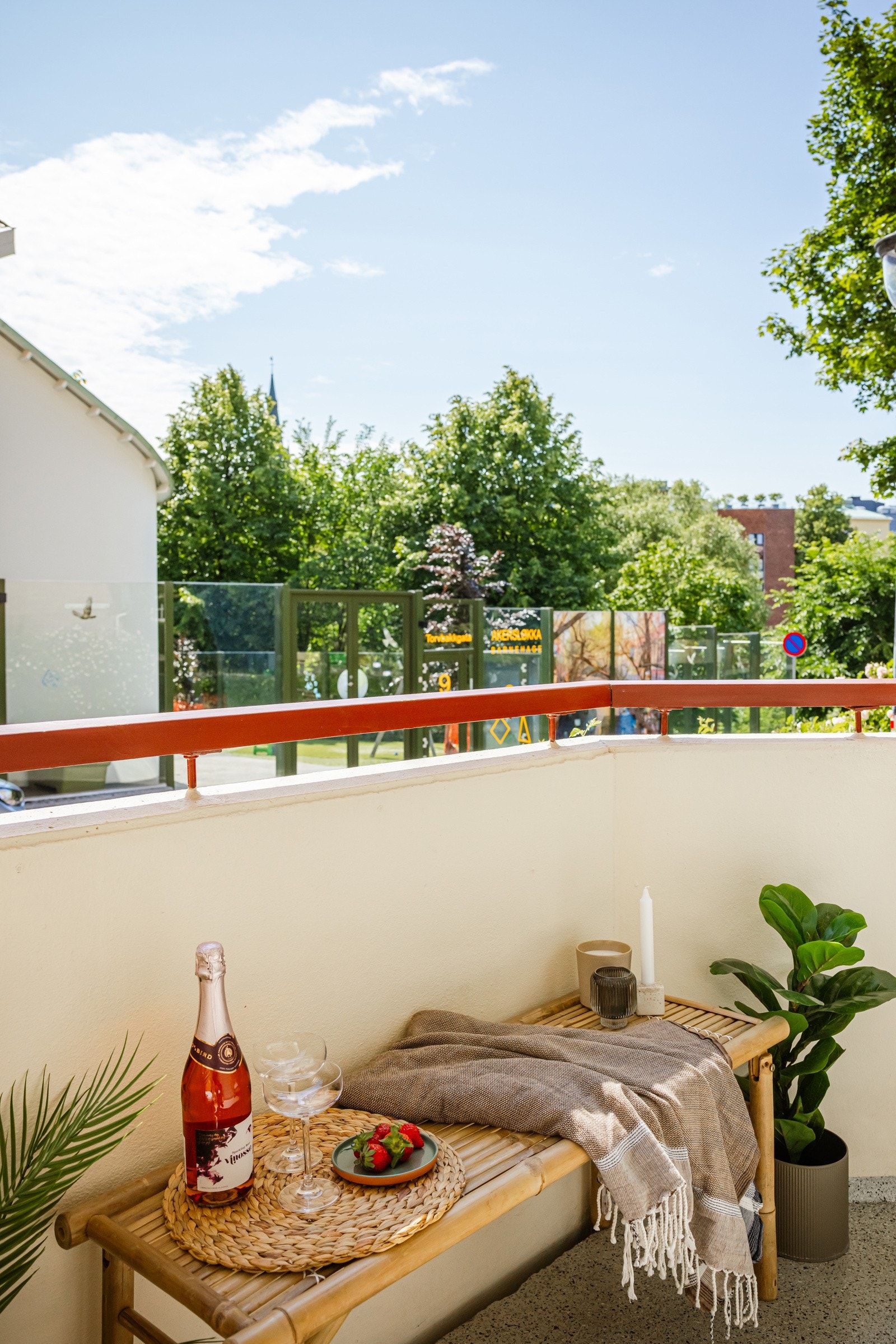 Hyggelig utsyn fra balkongen. Galleribilde