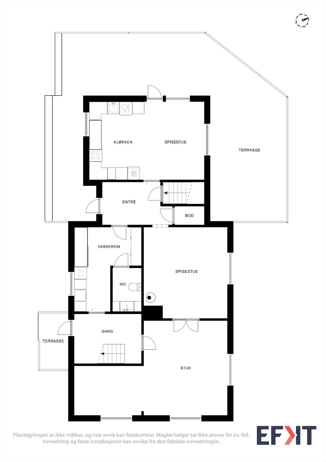 Plantegning 1. etasje Galleribilde