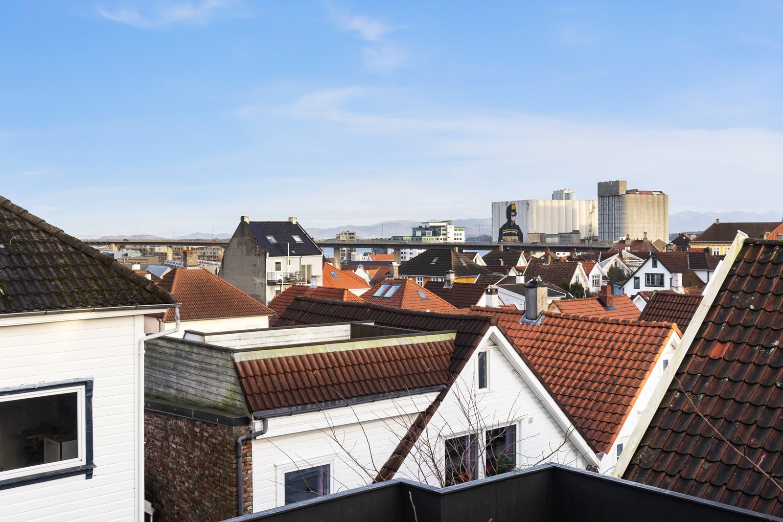 Utsikt fra takterrassen Galleribilde