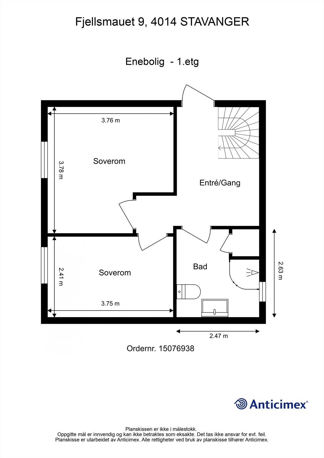 Plantegning 1.etg. Galleribilde
