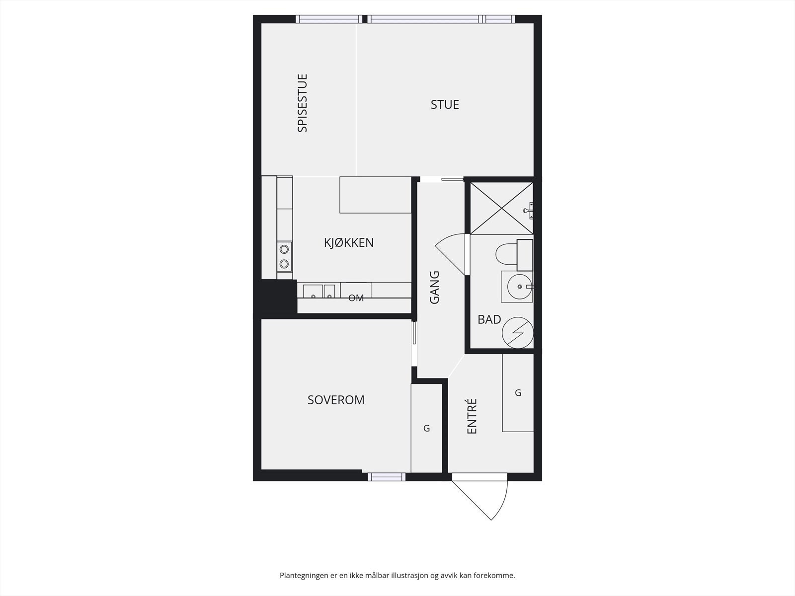 Skisse av leilighet Galleribilde