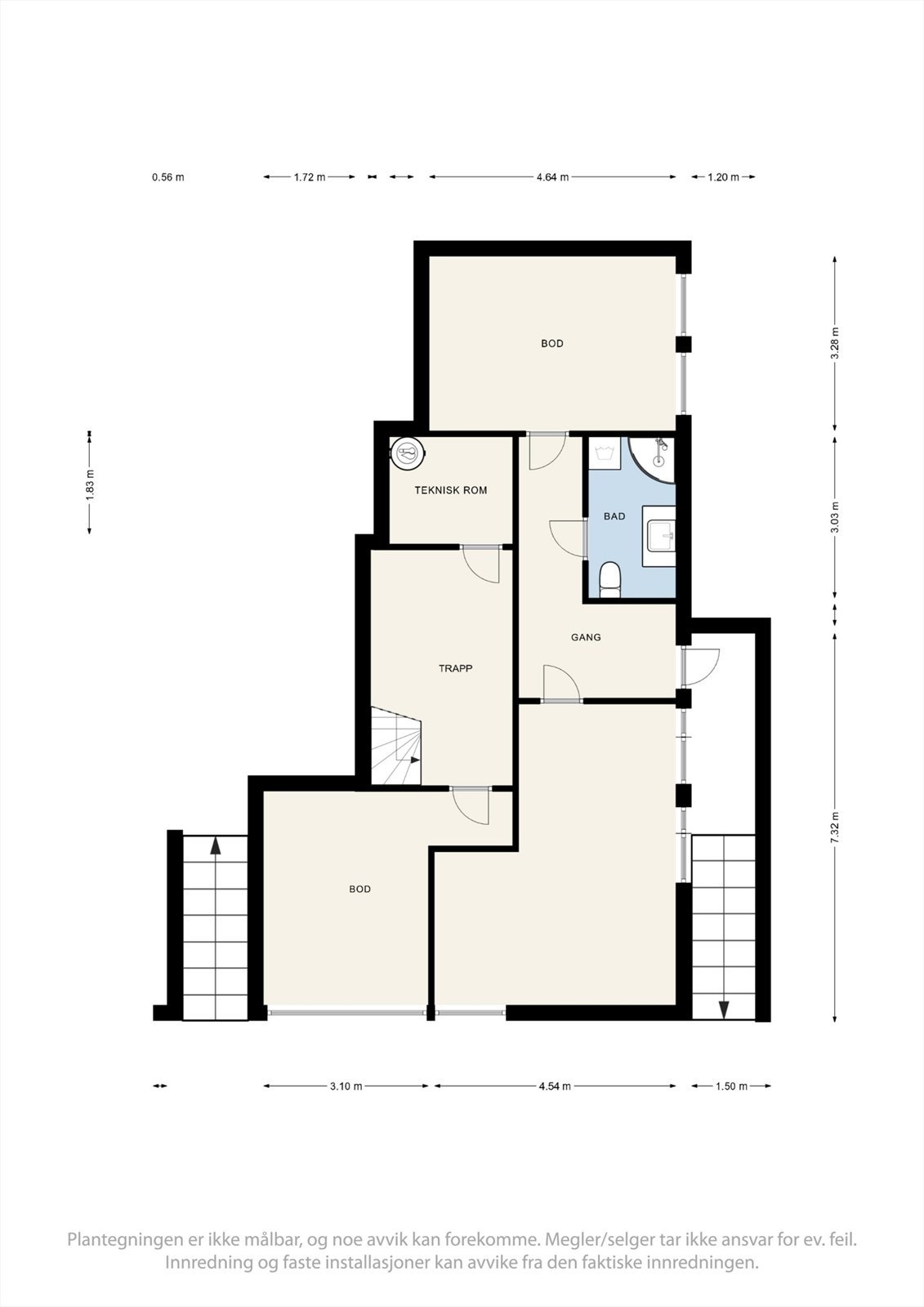 Plantegning underetasje. Galleribilde