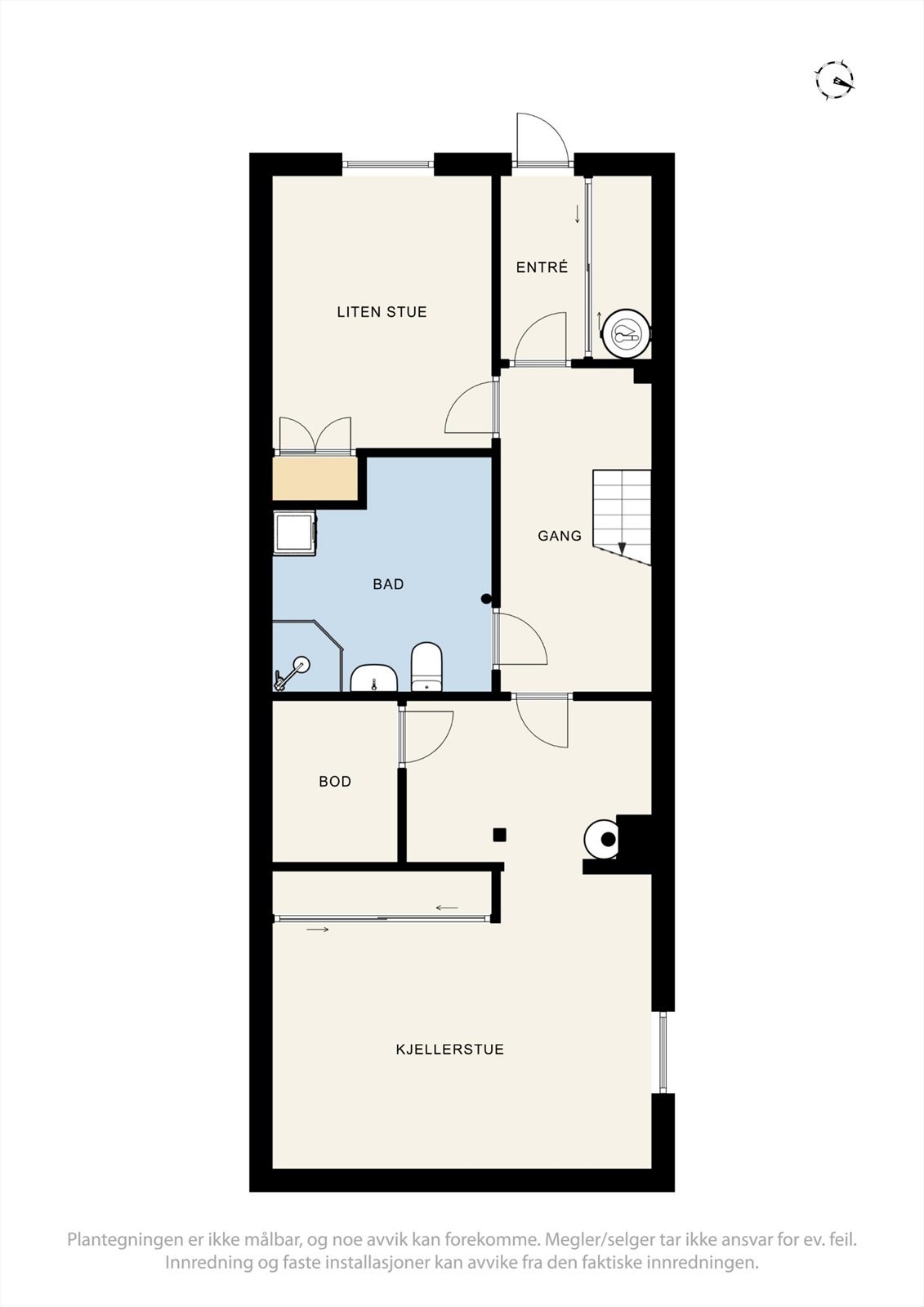 Plantegning - Kjeller (Se pkt. ferdigattest i salgsoppgaven). Galleribilde