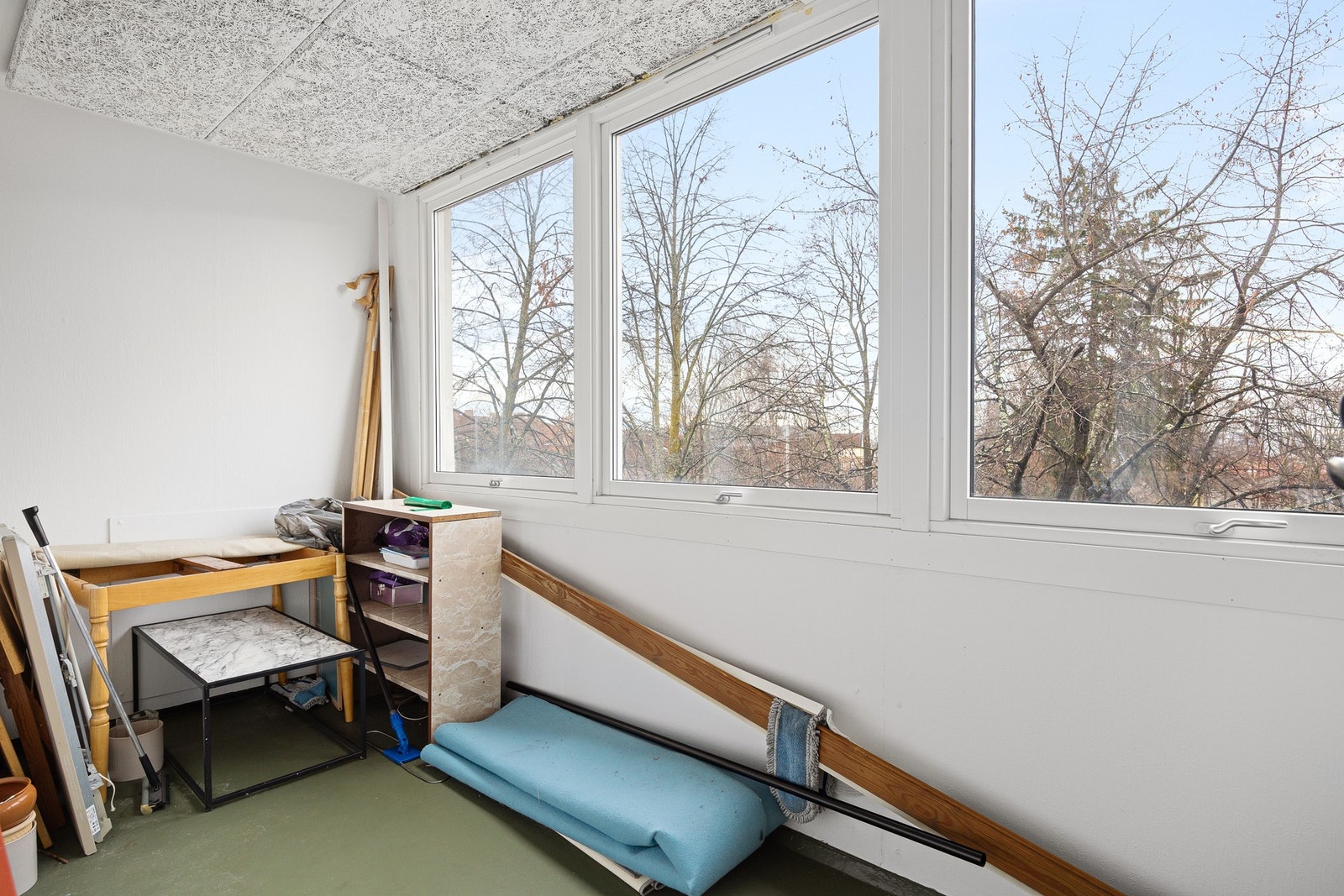 Innglasset balkong/vinterhage på 8 kvm, vendt sydvest. Galleribilde