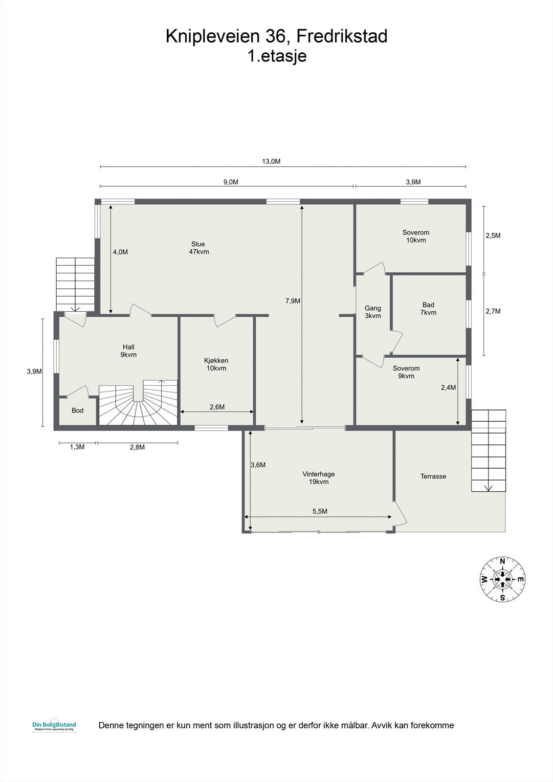 Plantegning, 1.etasje. Galleribilde