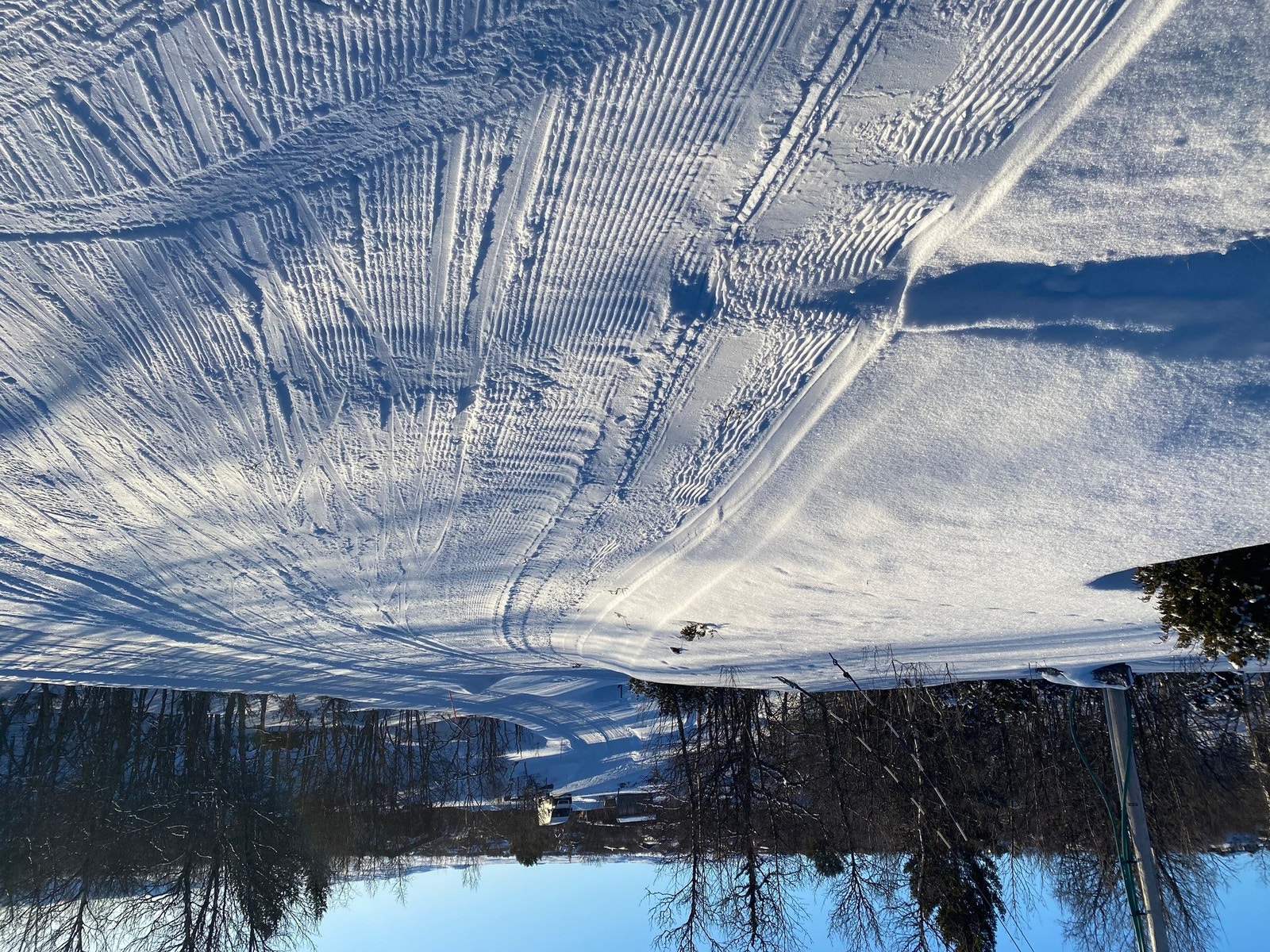 Langrennssporet rett foran hytta Galleribilde