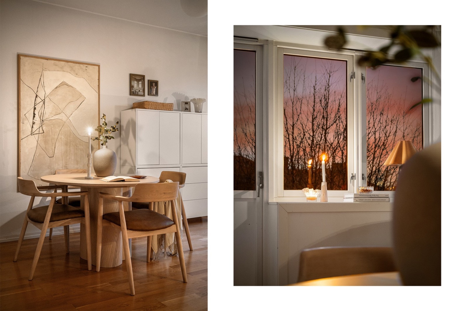 Stuen har god plass til spisebord. Galleribilde