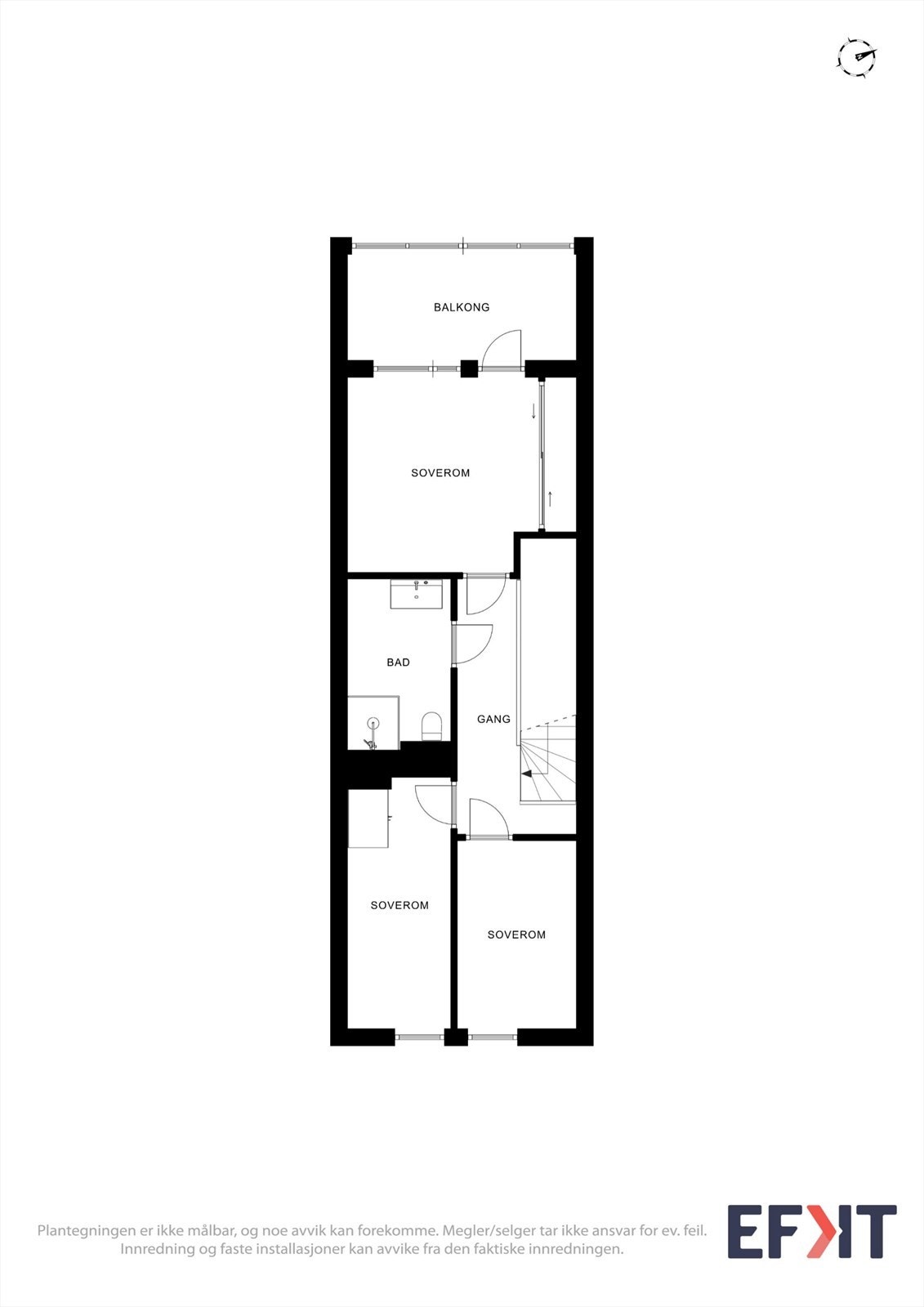 Plantegning andre etasje. Galleribilde