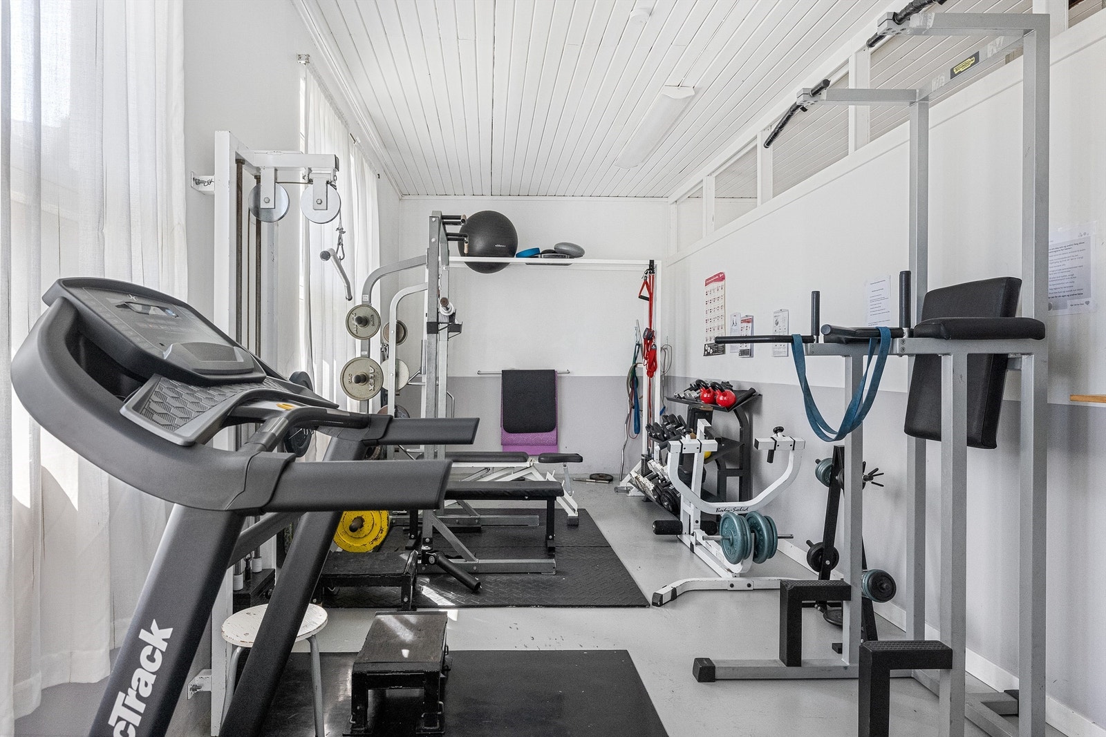 Det er eget trimrom i borettslaget Galleribilde