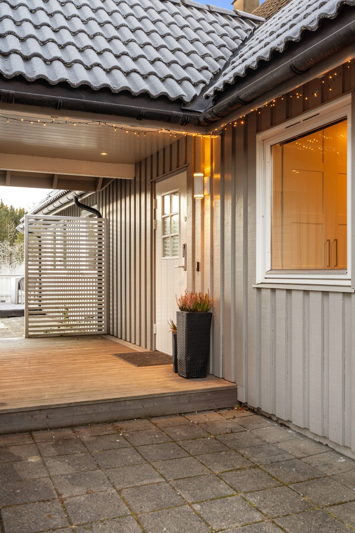 Inngangsparti er overbygd Galleribilde