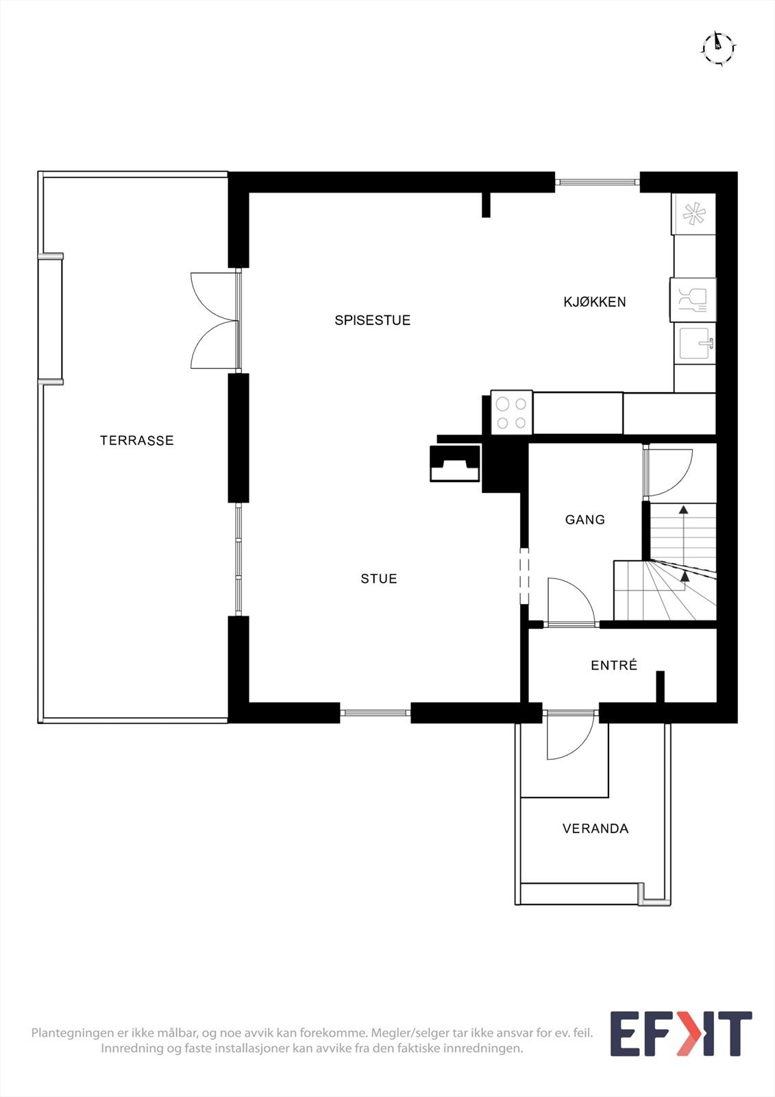 Plantegning 1. etasje Galleribilde