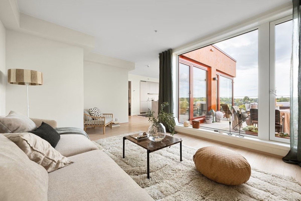 En ektra garasjeplass kan leies for 1000 kr tillegg pr/mnd. Galleribilde