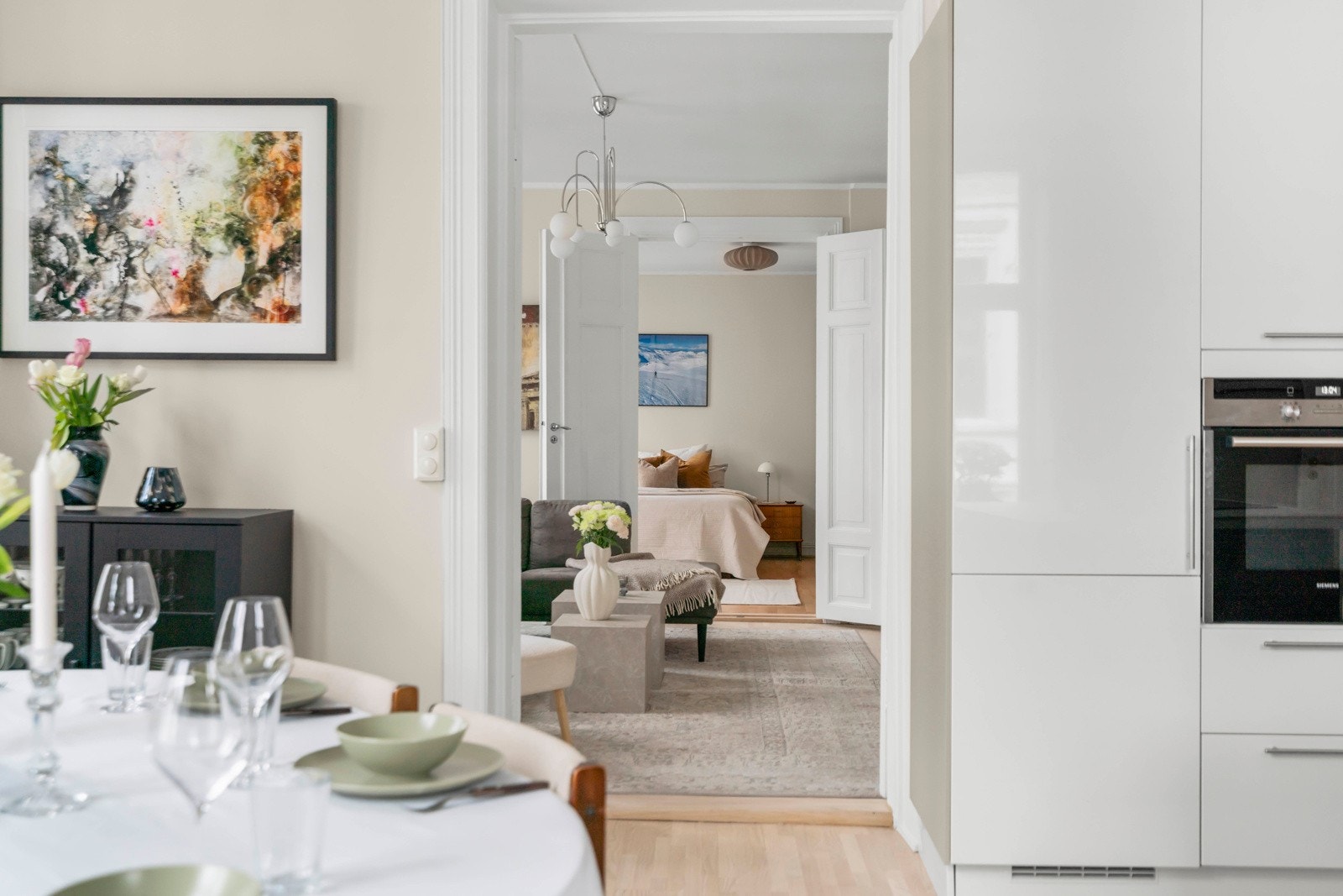 Tre store rom på rad Galleribilde