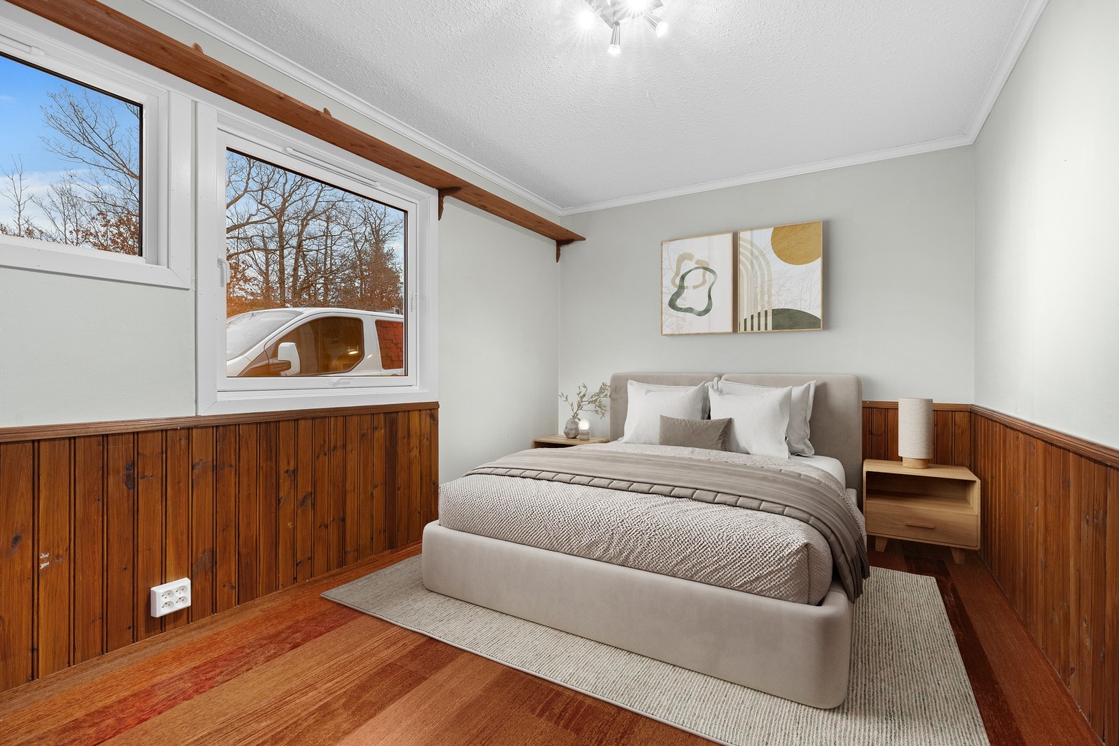 Det andre soverommet er også virtuelt møblert. Galleribilde