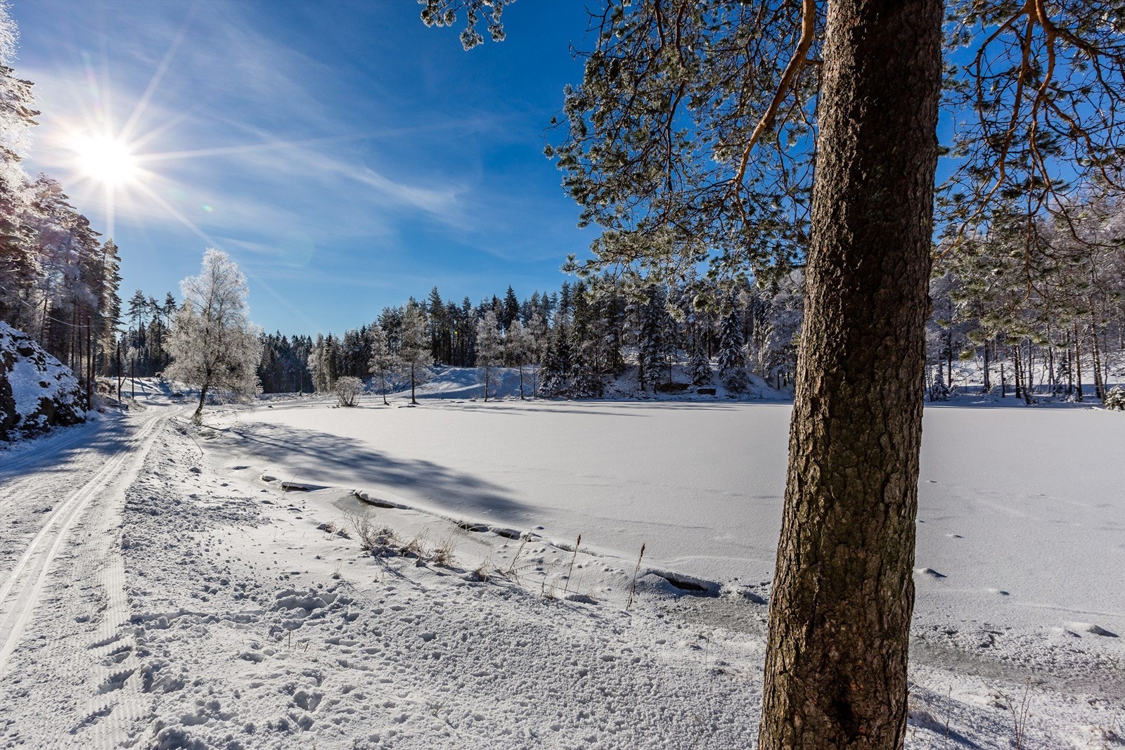 Med milevis av skiløyper på vinterstid Galleribilde