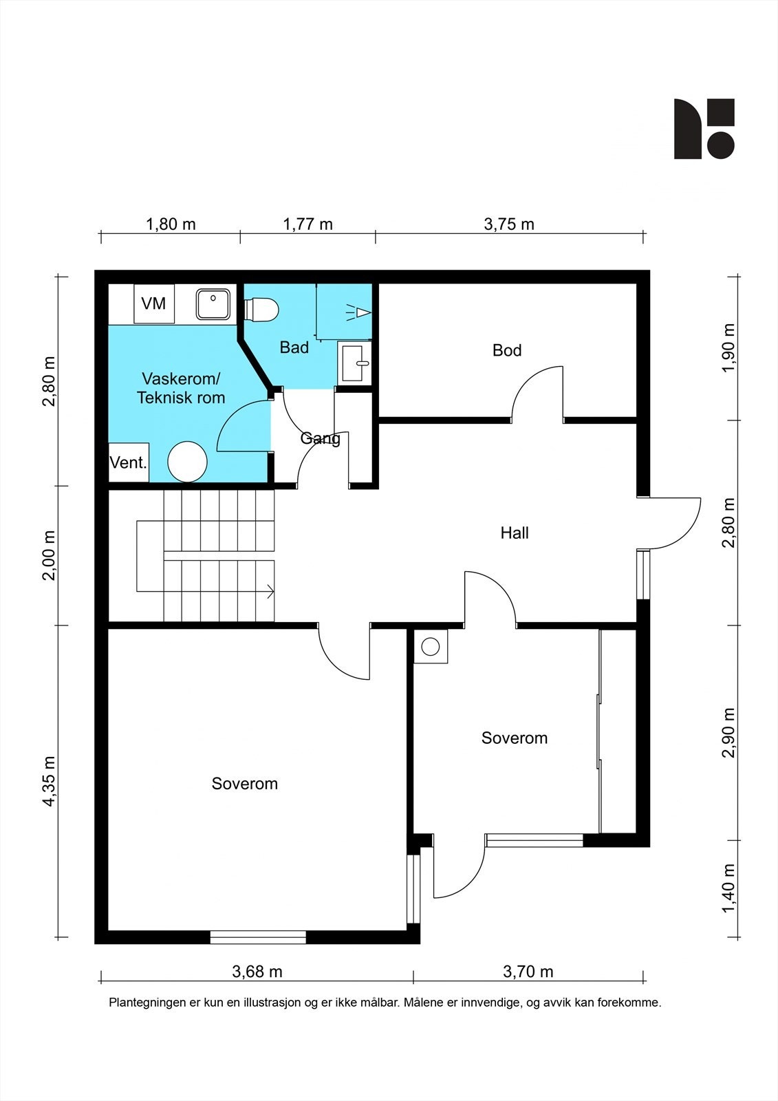 Plantegning underetasje Galleribilde