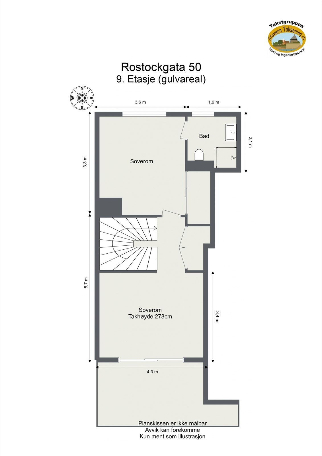 Plantegning 9.etasje. Galleribilde