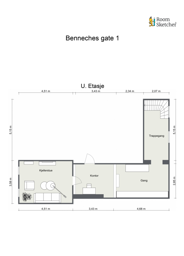 Plantegning for underetasjen. Galleribilde