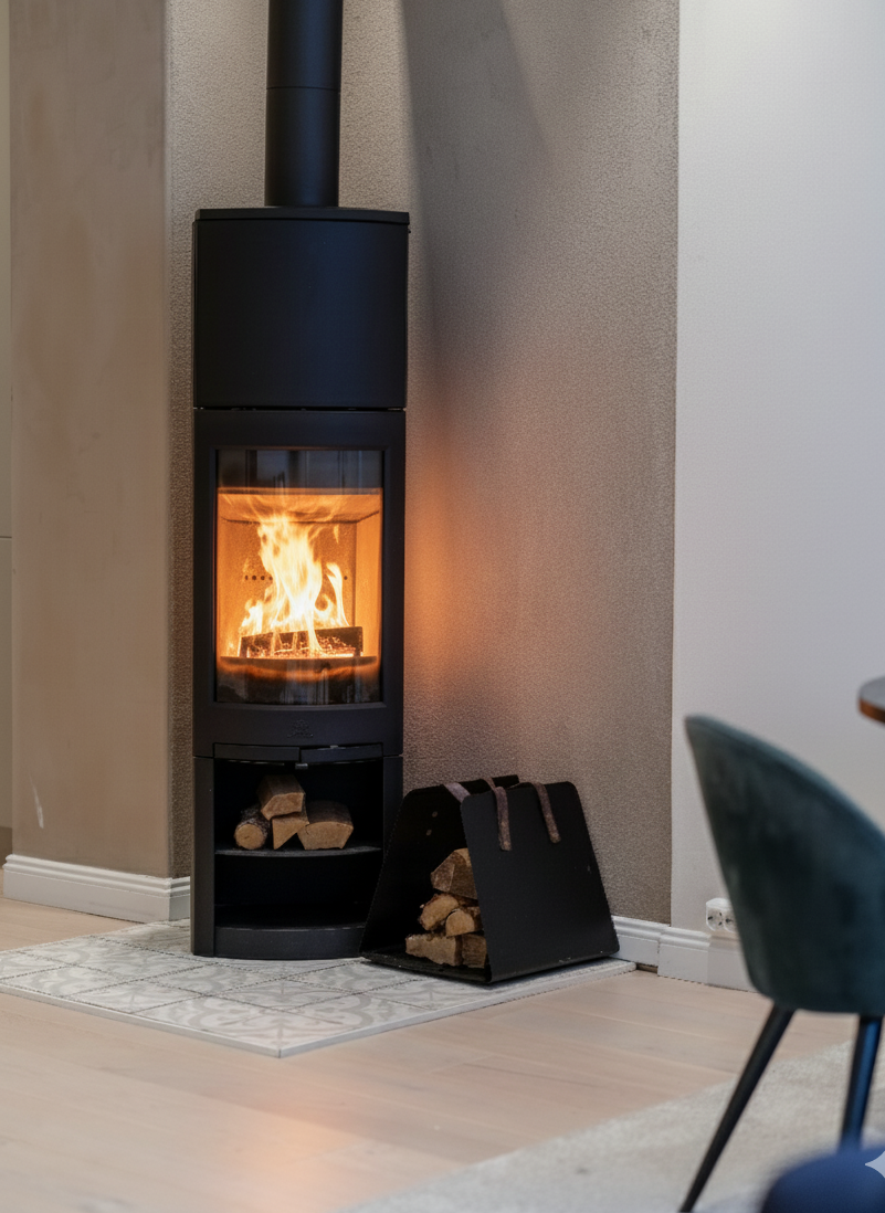 Peisovnen gir både effektiv varme og en hyggelig atmosfære. Galleribilde