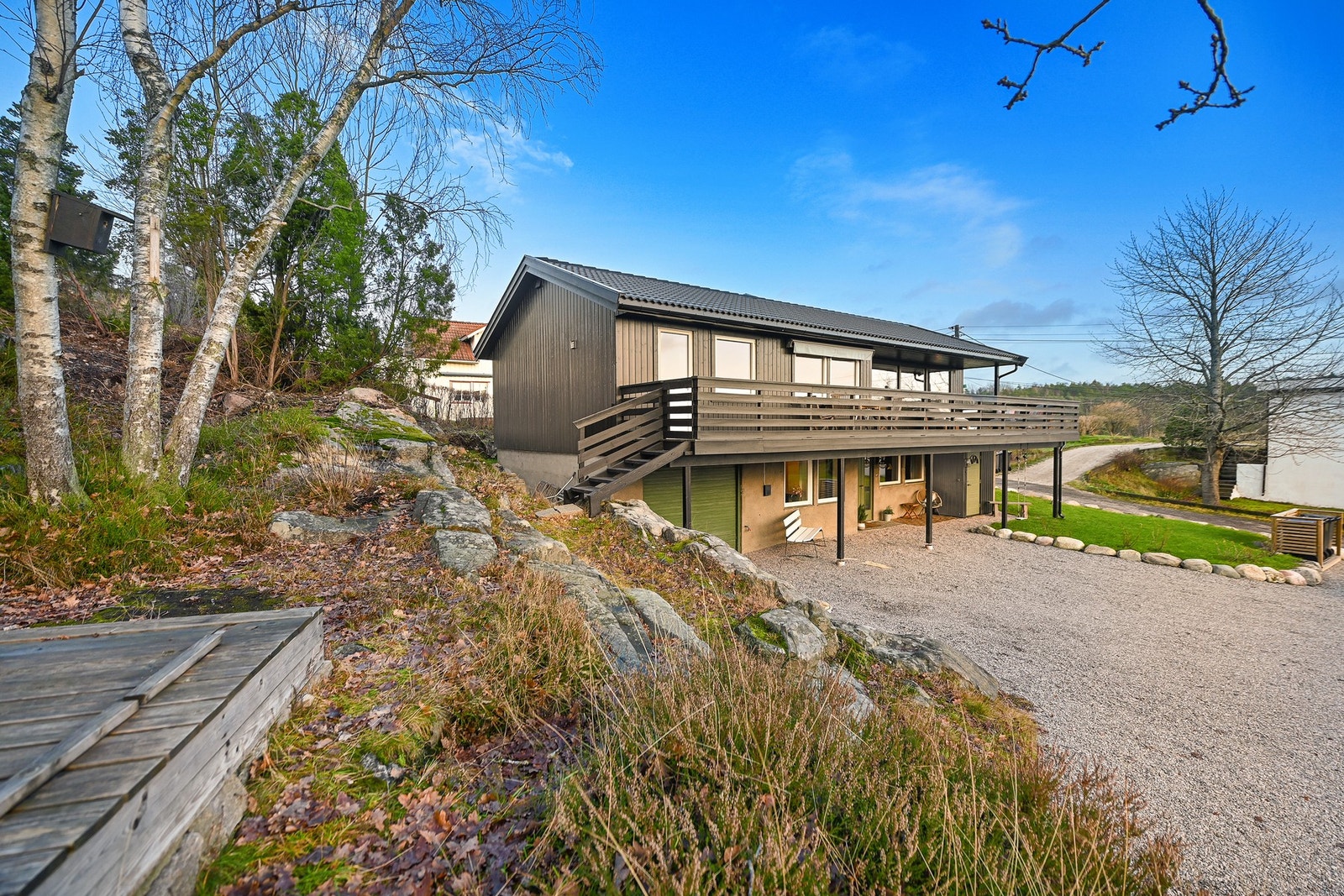 Marikosveien er en boliggate uten gjennomfartstrafikk Galleribilde