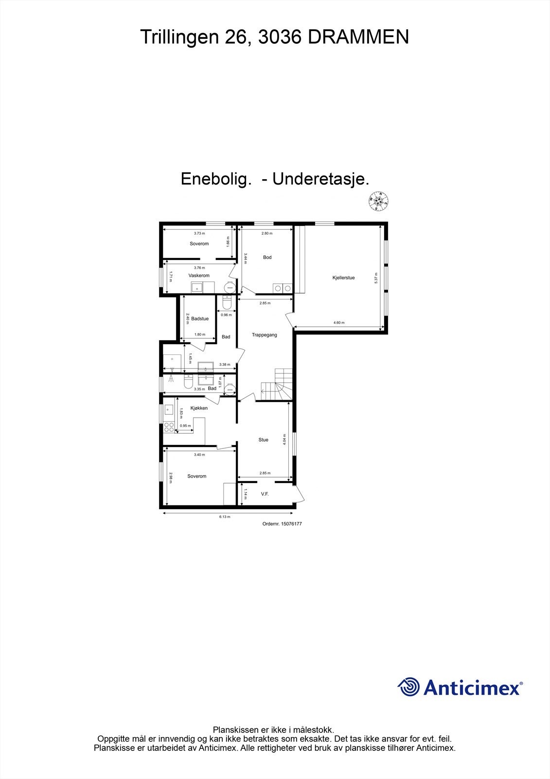 Plantegning - Underetasje Galleribilde