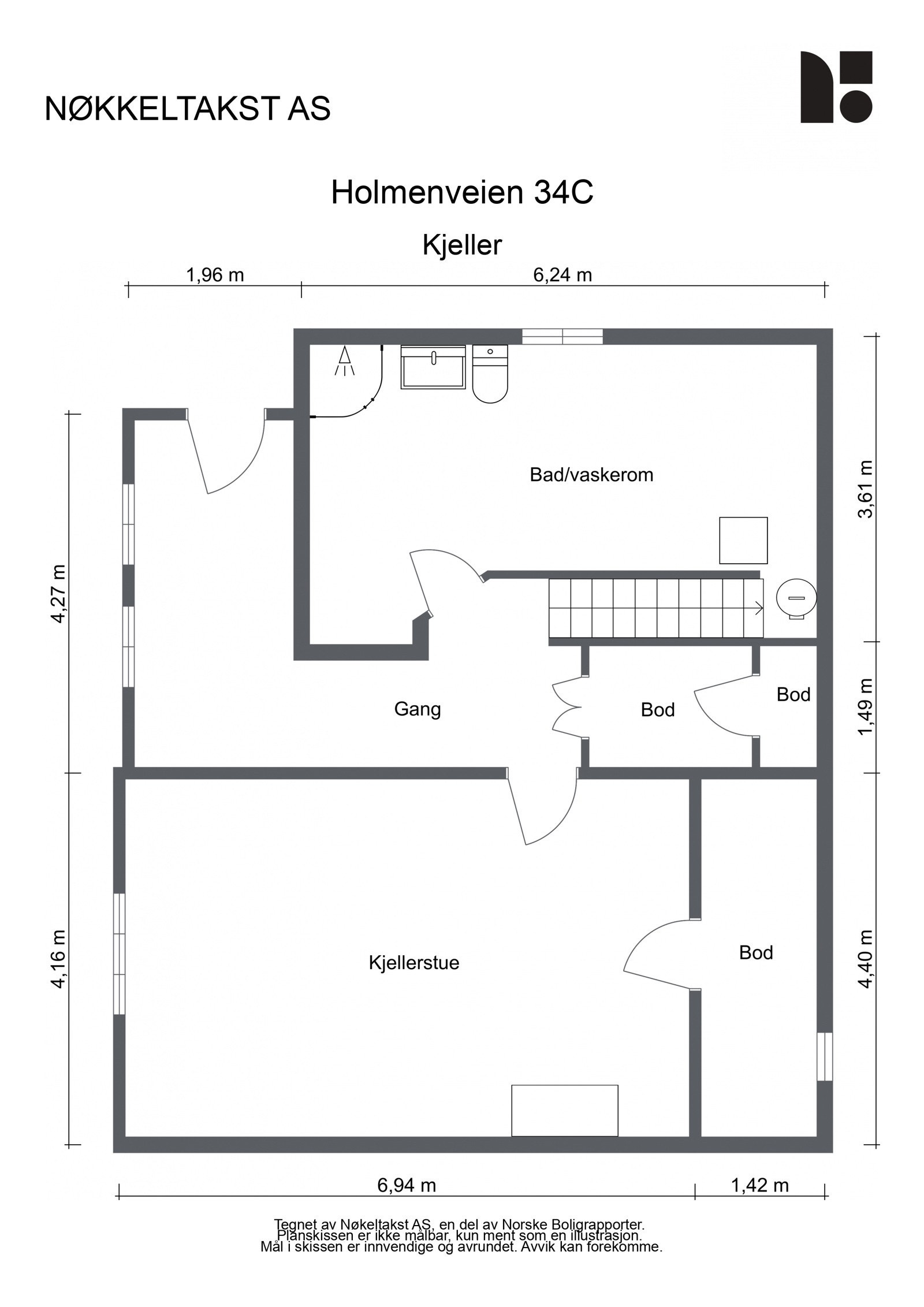 Plantegning kjeller Galleribilde