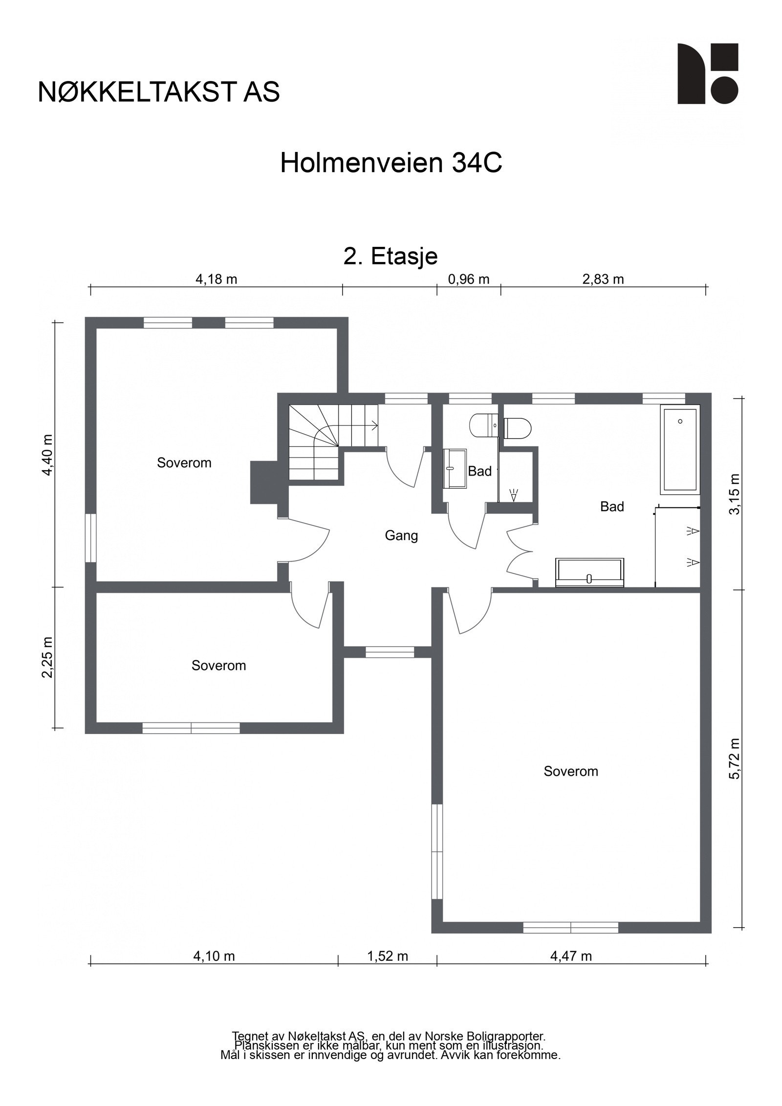Plantegning 2. etasje Galleribilde