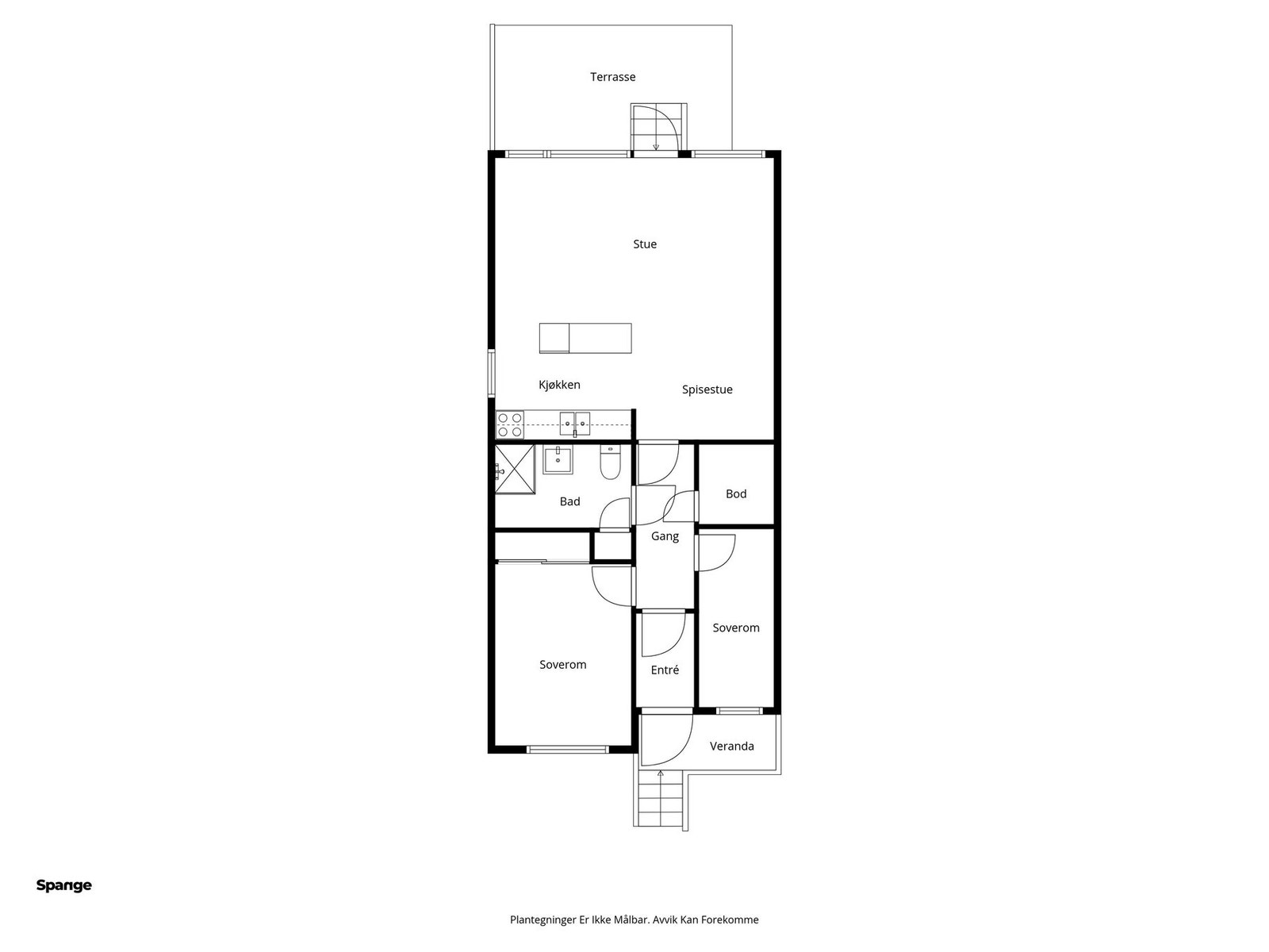 Alternativ plantegning - Denne endringen krever godkjenning av kommunen. Galleribilde