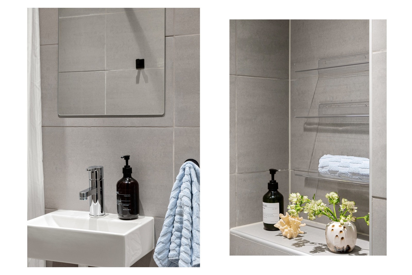 Varme i gulv og downlights i himling. Galleribilde