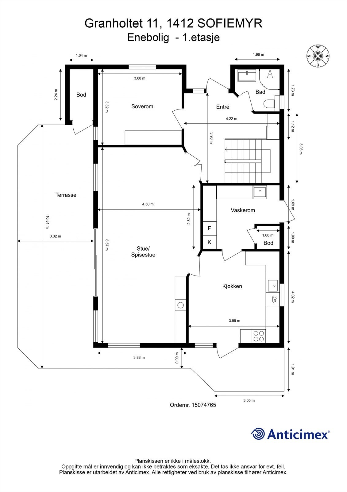 Plantegning - 1.etasje Galleribilde