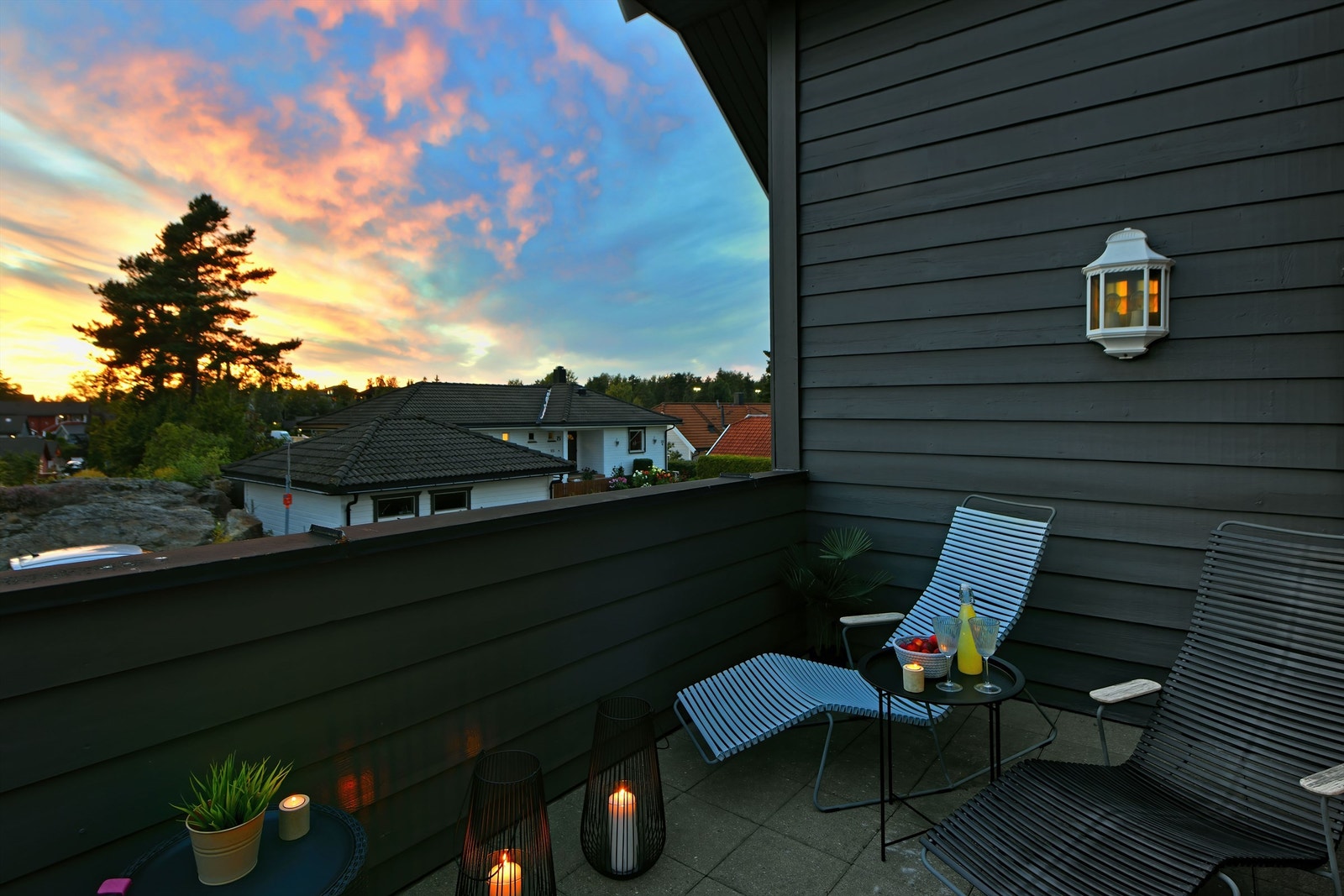 Orientert mot vest med gode solforhold på kveldstid Galleribilde