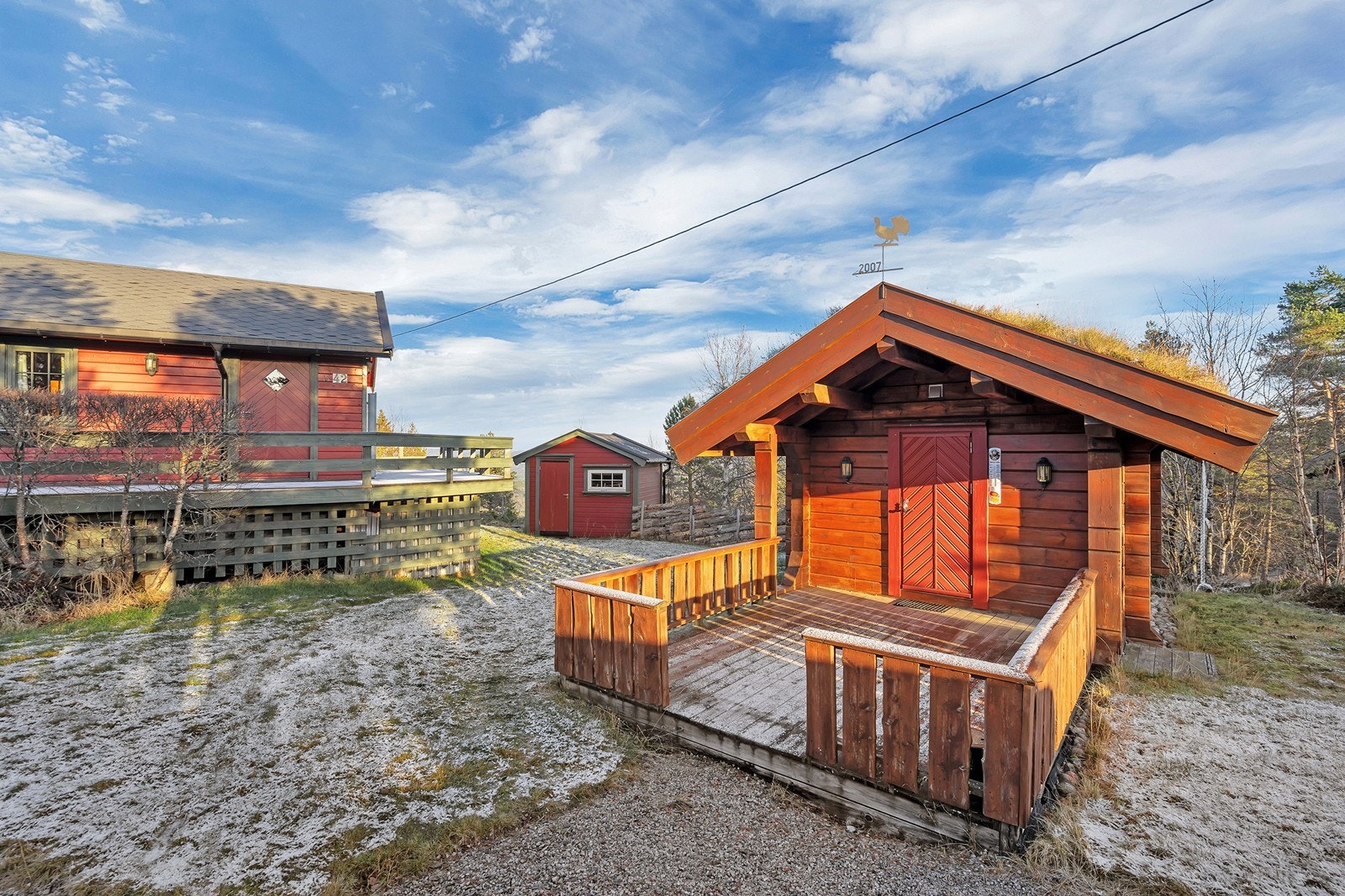 Laftebygget er på 16kvm og har god plass Galleribilde