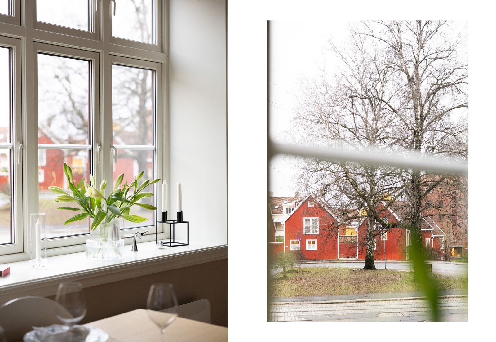 Store klassiske vindusflater som slipper inn mye naturlig lys. Galleribilde