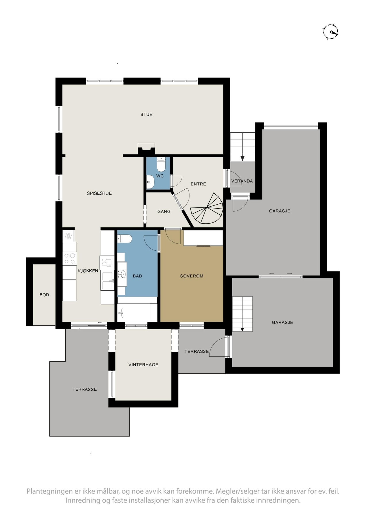 Plantegning 1. etasje. Galleribilde