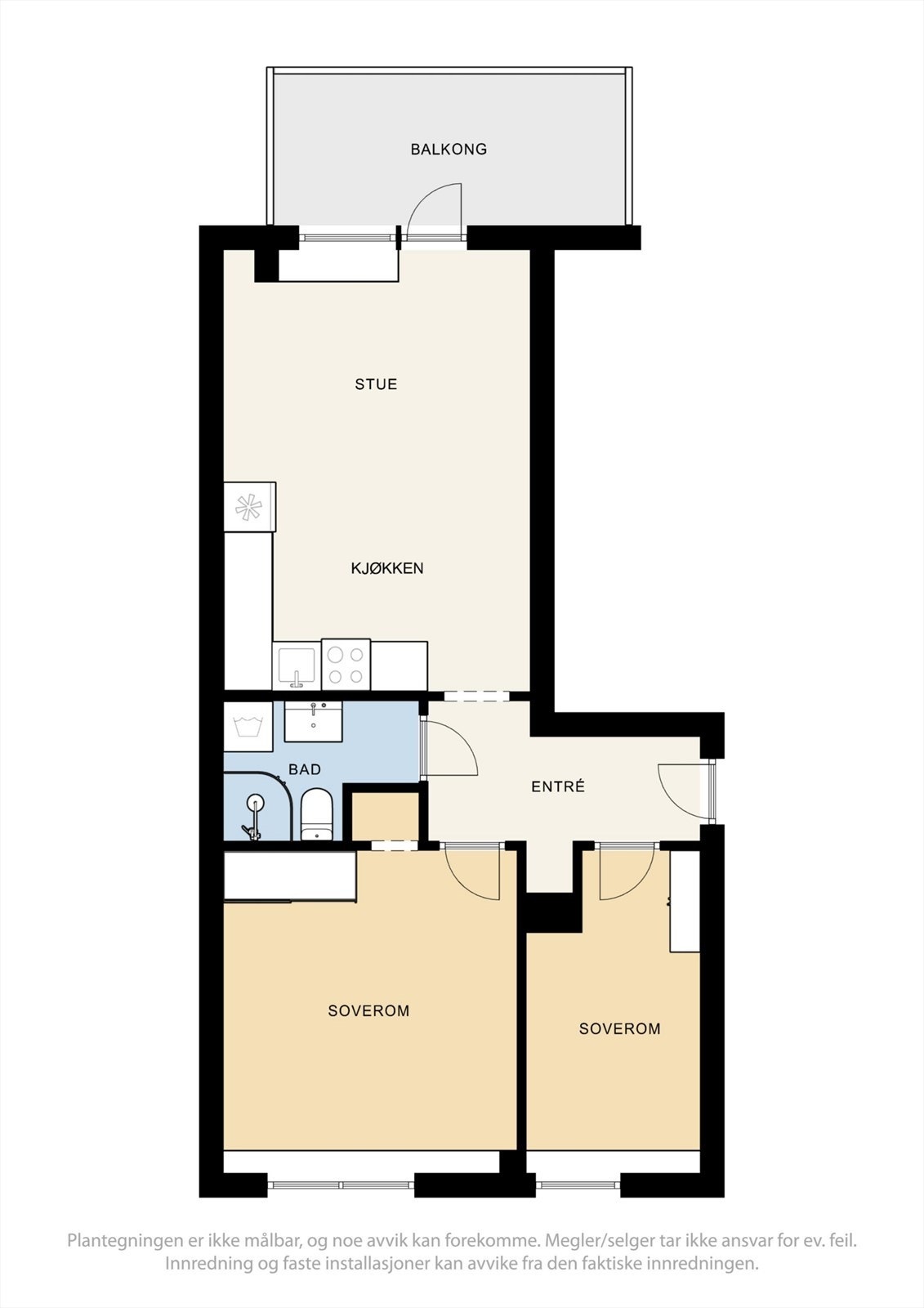 Leiligheten har en romslig og gjennomgående planløsning. Galleribilde