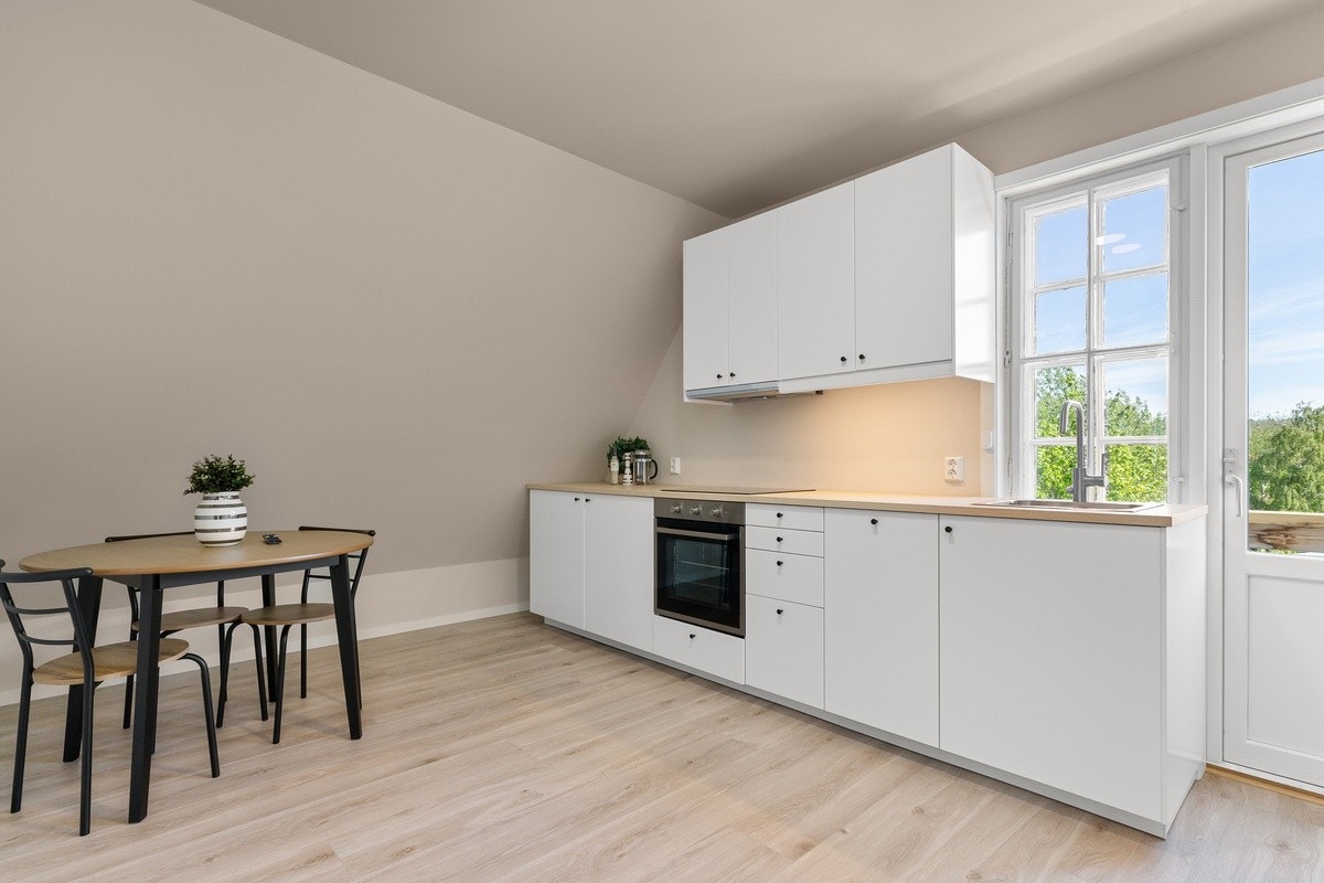 I 2.etg har man et helt nytt kjøkken med integrerte hvitevarer Galleribilde