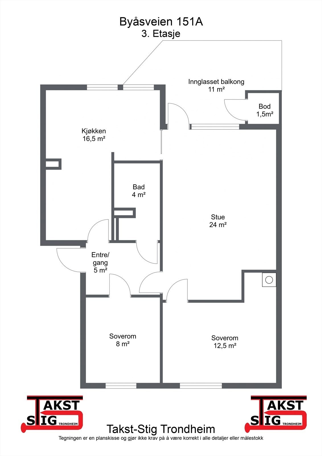 Planskisse 3. etasje Galleribilde