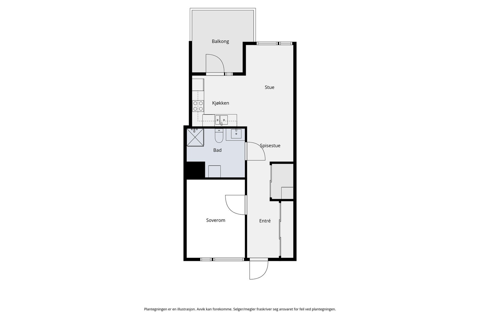 2-roms med god planløsning Galleribilde