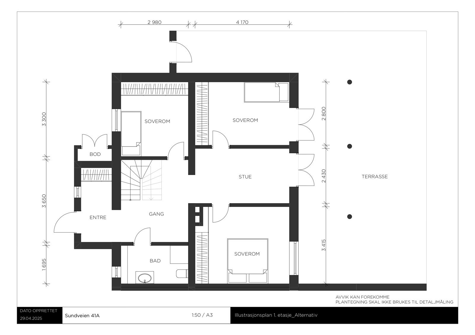 Alternativ plantegning 1. etasje Galleribilde