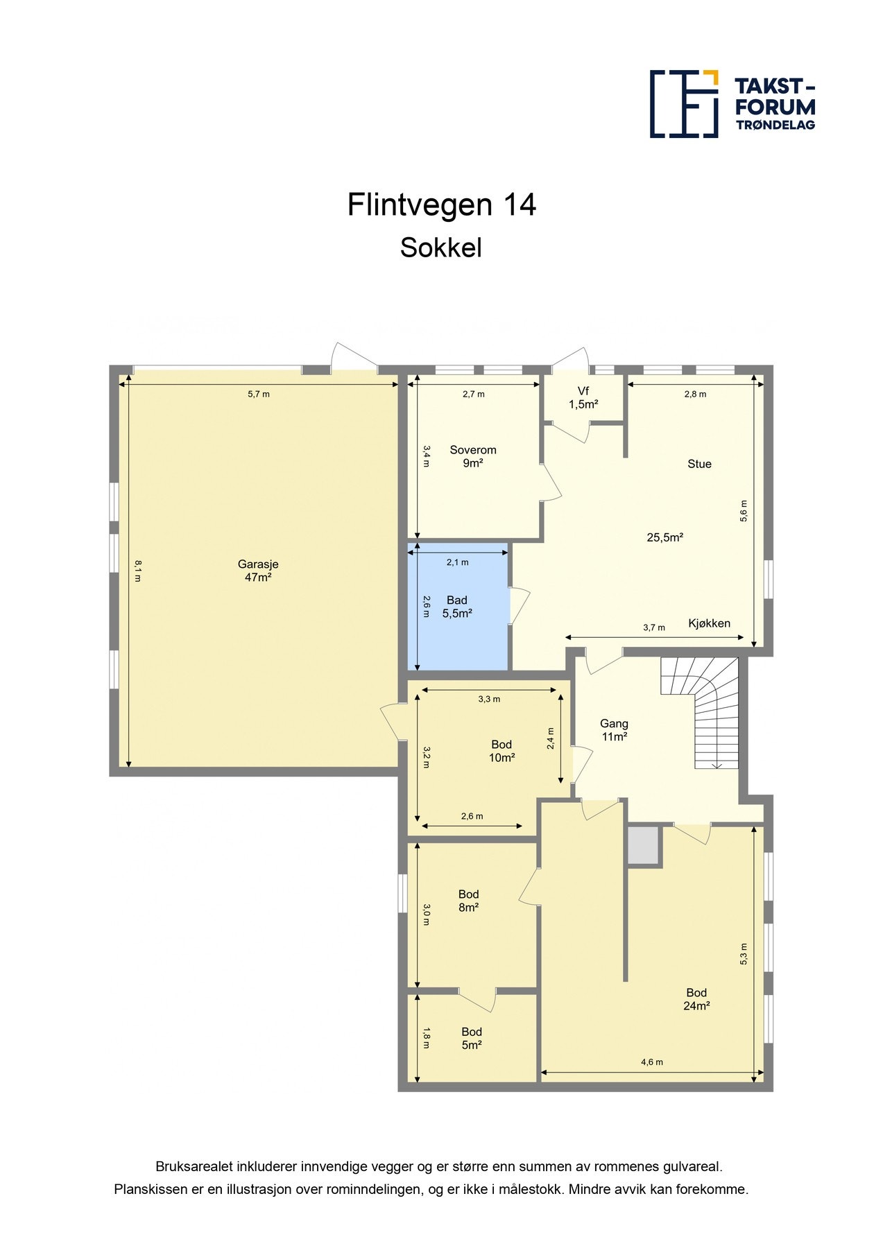Plantegning sokkel Galleribilde