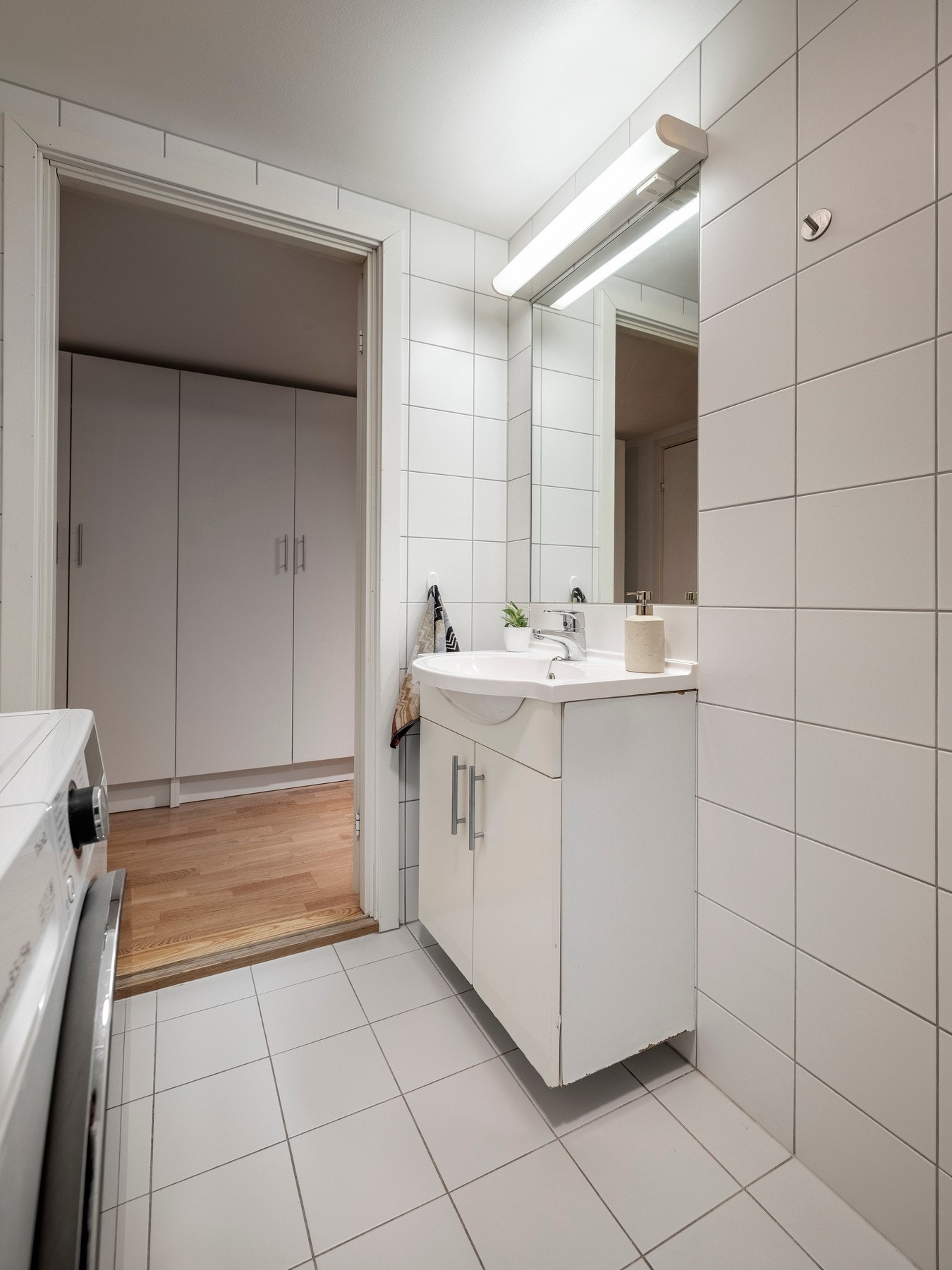 Det er opplegg for vaskemaskin. Galleribilde