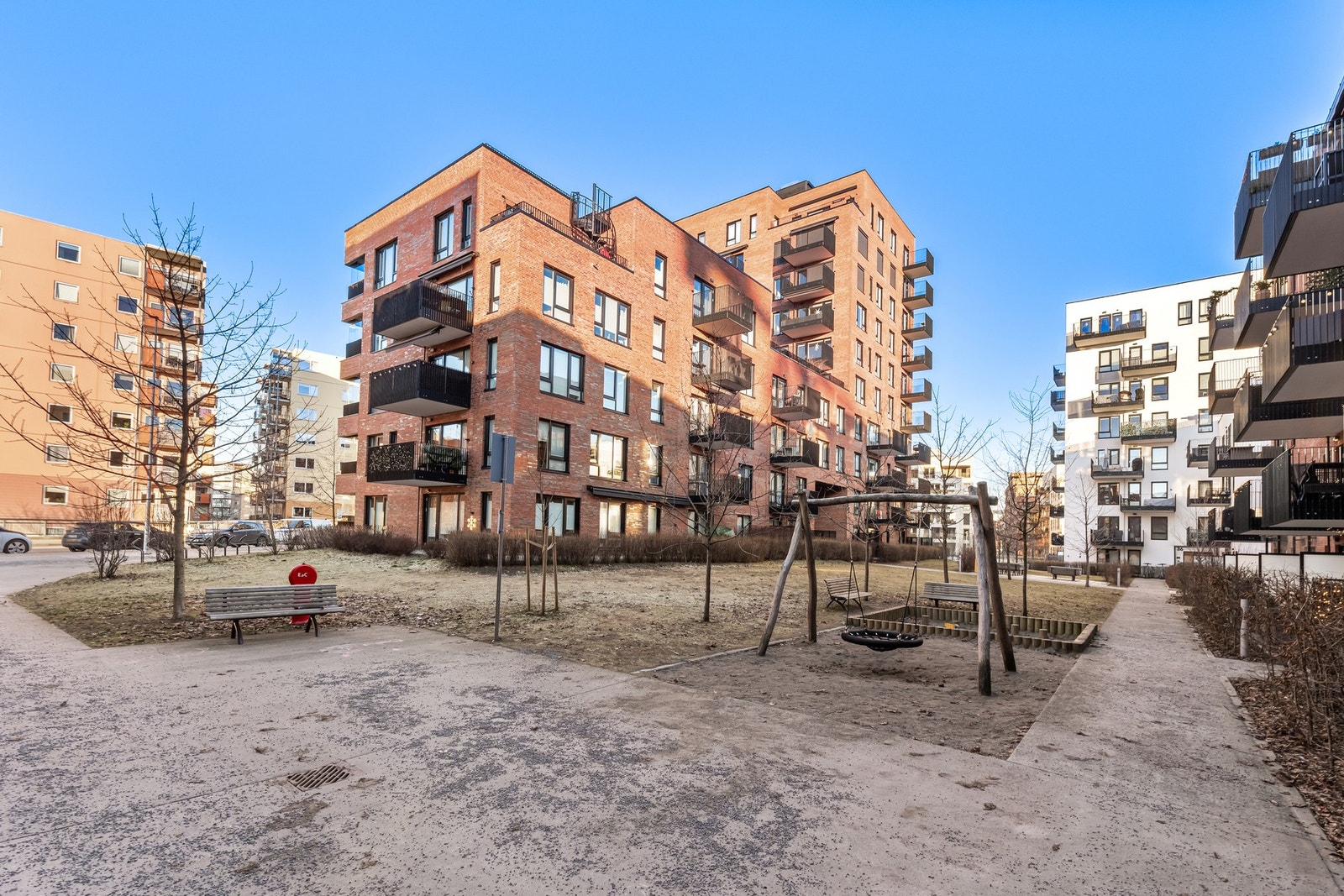 Det er flotte fellesarealer og barnevennlige omgivelser Galleribilde