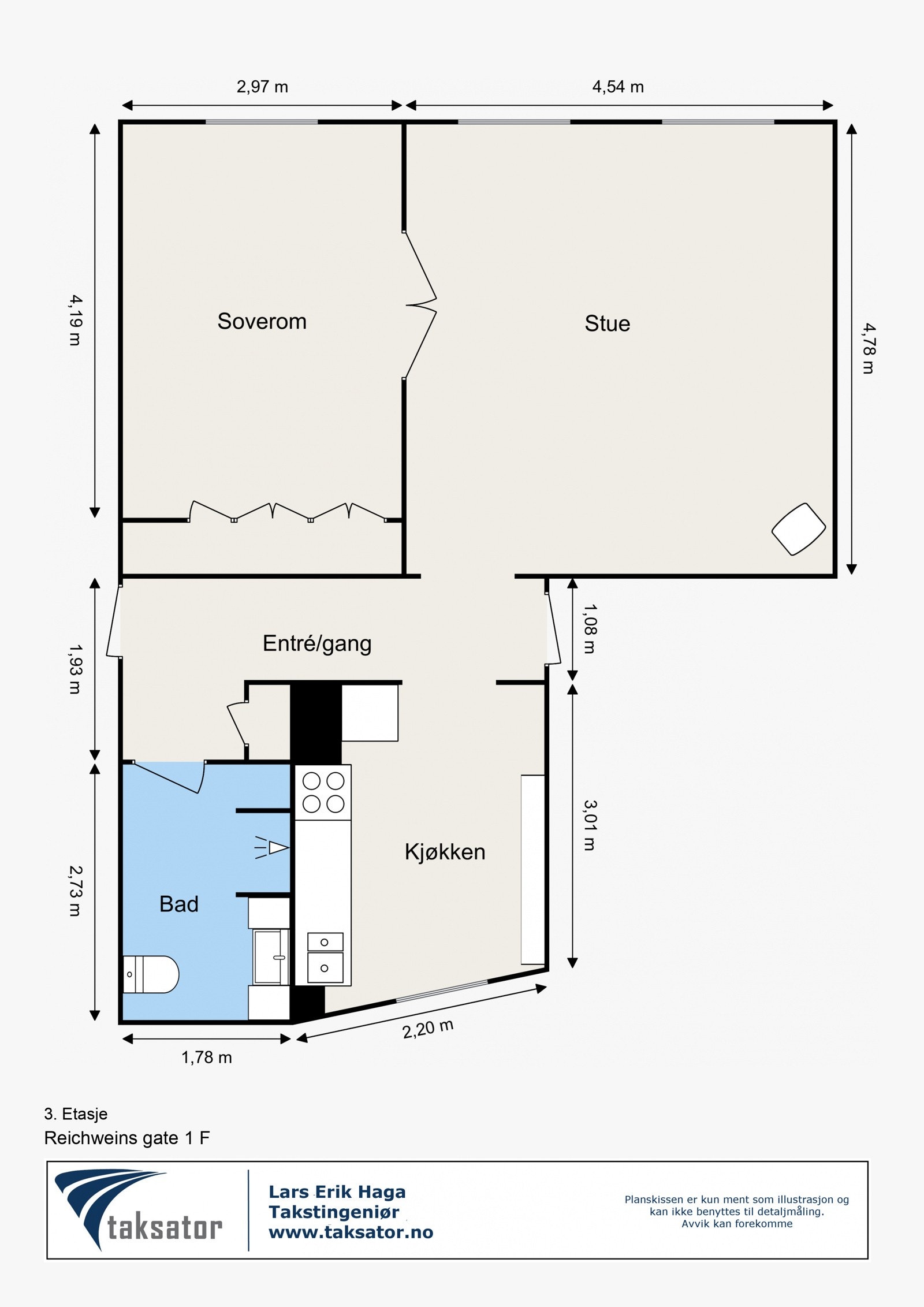 Plantegning - 3. etasje. Galleribilde
