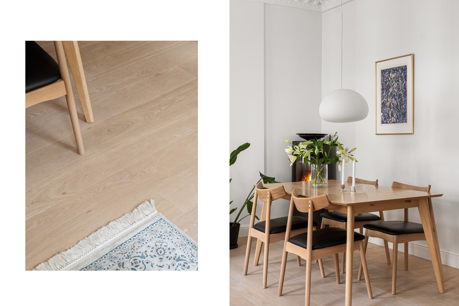 Eksklusiv 1-stavs parkett i ask. Galleribilde